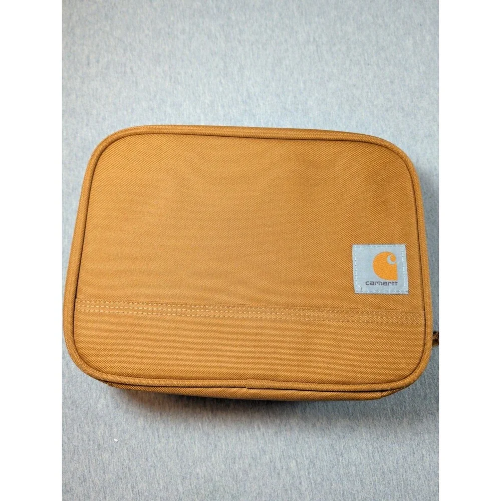 Carhartt Durable Canvas Insulated Lunch Box Cooler Bag Tan/Black